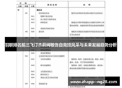 羽联排名前三飞汀杰蔚阀敏各自竞技风采与未来发展趋势分析